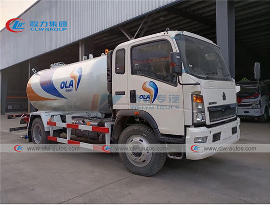 Sinotruk Howo 160HP 10cbm LPG Gas Tanker Truck