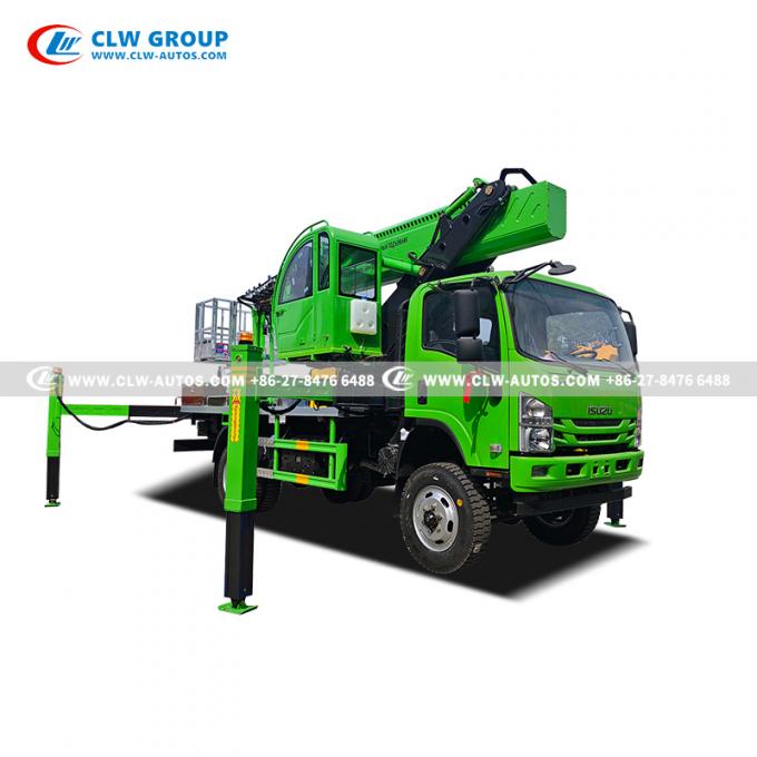 ISUZU 4Ã4 Telescopic Cherry Picker Truck side view