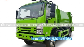 I-suzu 700P 4x4 右ハンドルコンパクターゴミ収集車