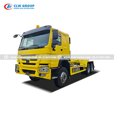 HOWO Heavy-Duty Hook Lift Garbage Truck with Powerful Hydraulic System, Sturdy Build, and Smart Safety Features