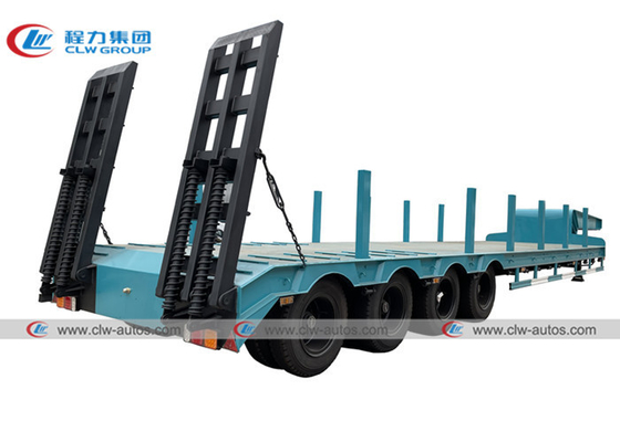 4 Axle 50 Tons 60 Tons Lowbed Semi Trailer For Lumber Transport