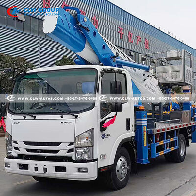 Isuzu KV100 30m Height Aerial Work Truck with 6-section Polygonal Boom and 200kg Platform Capacity