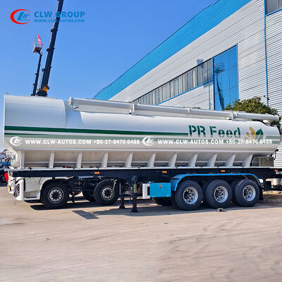 12.6m 6 Compartments Carbon Steel Feed Trailer for Bulk Feed and Mixed Ration Delivery