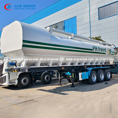 50m³ Carbon Steel Bulk Feed Delivery Truck with 360° Rotatable Auger and U-Shaped Tank