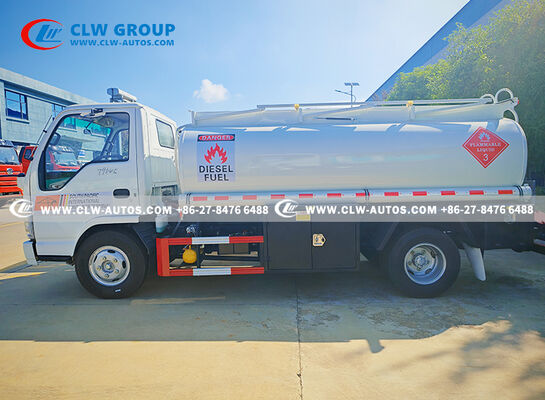 ISUZU 100P RHD 4x2 5,000L Fuel Tanker Truck with 120HP Engine and Anti-Corrosion Tank for Mobile Refueling