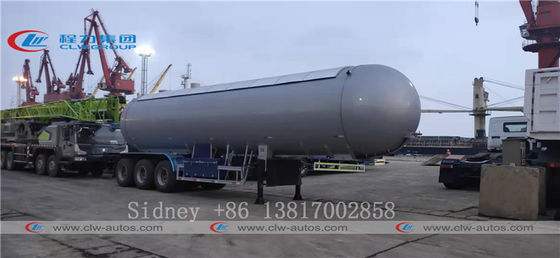 3 Axles 49100L Q370R Tank Semi Trailer For Liquid Ammonia Transport